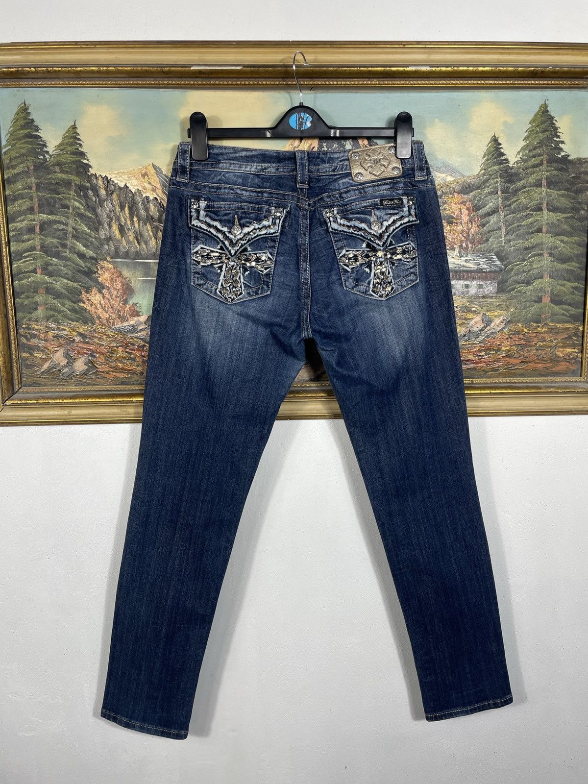 Miss Me × Rock Revival × True Religion Miss Me Vintage Y2k Avant Garde Denim Jeans Trousers Pants Size 31" - 2 Thumbnail