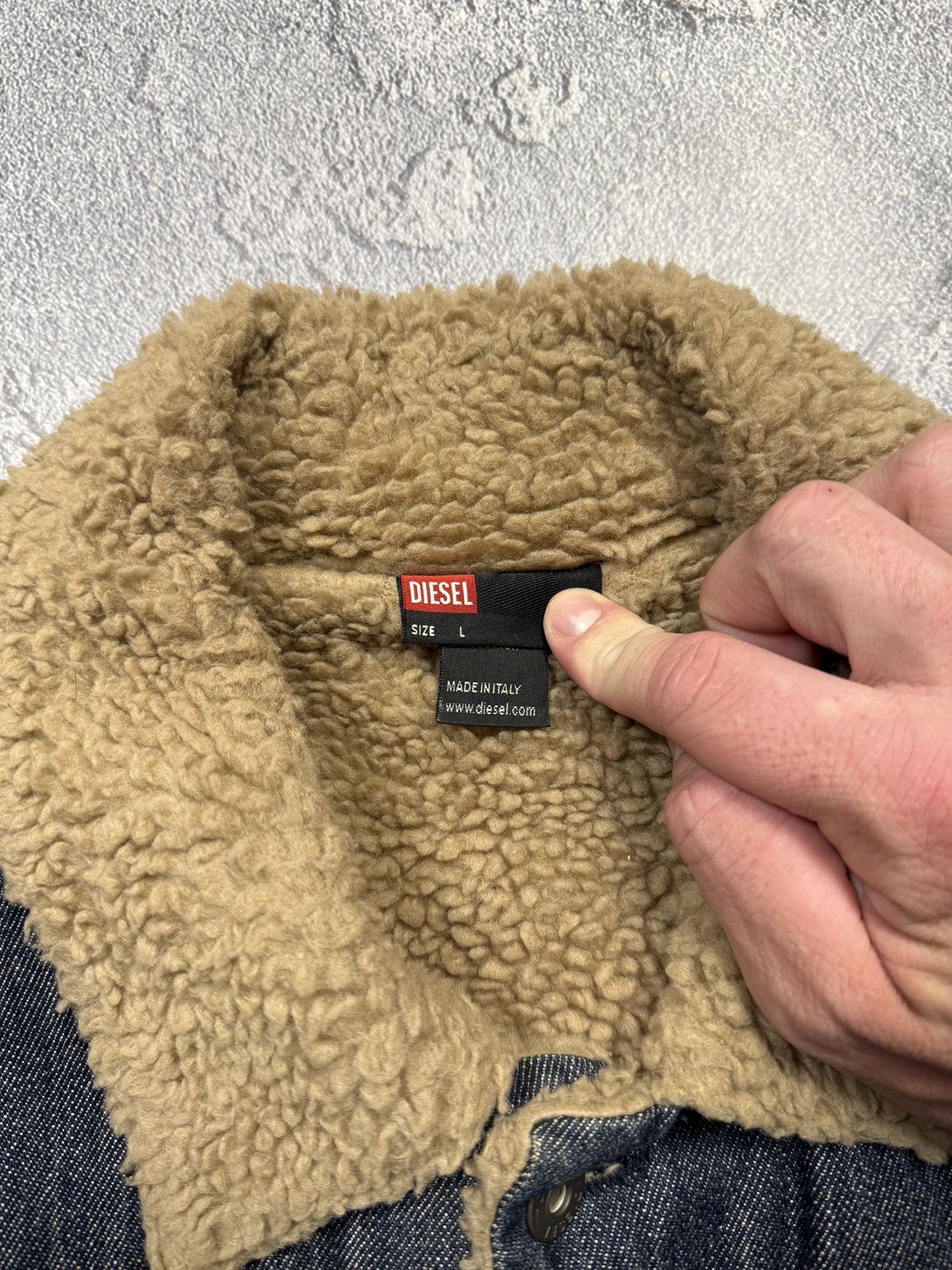 Diesel Diesel Denim Jeans Sherpa Fleece Jacket Size US L / EU 52-54 / 3 - 13 Thumbnail