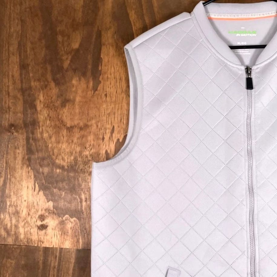Haggar Haggar Mens Vest Gray In Motion Jacket Zip Pockets Wind-Resistant Water-Resistant Quilted Polyester XL Casual Outdoor Golf Hiking Size US XL / EU 56 / 4 - 4 Thumbnail