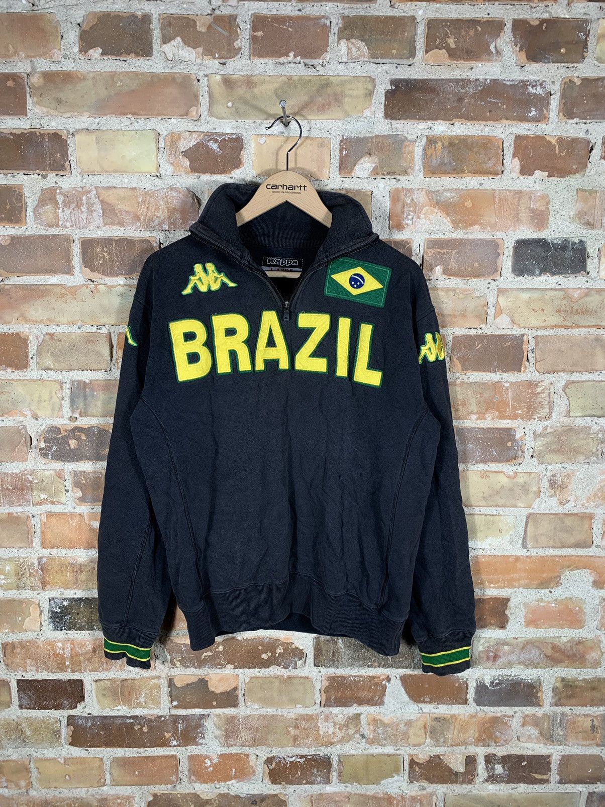 Kappa Vintage 00’s BlockCore Style Kappa Brazil Soccer Sweatshirt Size US L / EU 52-54 / 3 - 1 Thumbnail