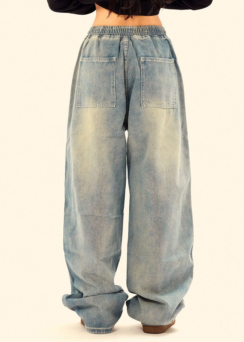 Vintage Men's high street style distressed retro loose washed jeans Size US 32 / EU 48 - 5 Thumbnail