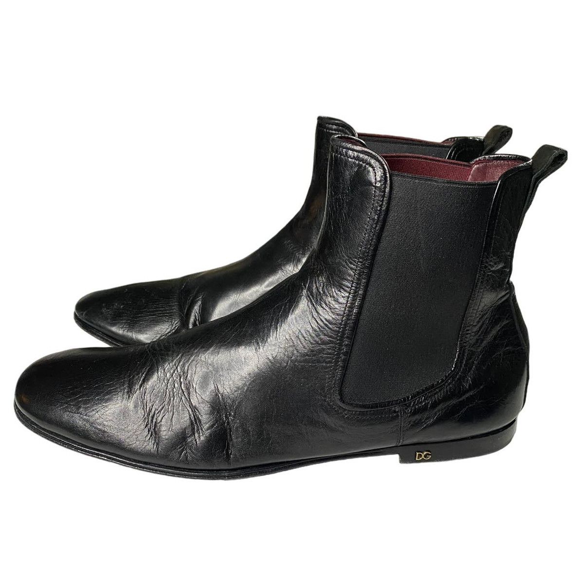 Dolce & Gabbana Goat Skin Smooth Sole Chelsea Boots Men's 11