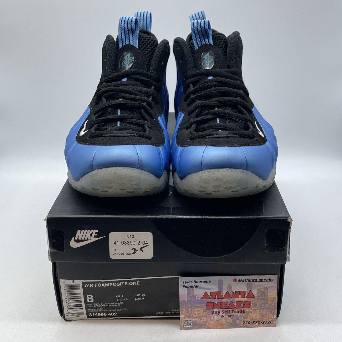 Nike Air foamposite one university blue Size US 8 / EU 41 - 2 Thumbnail
