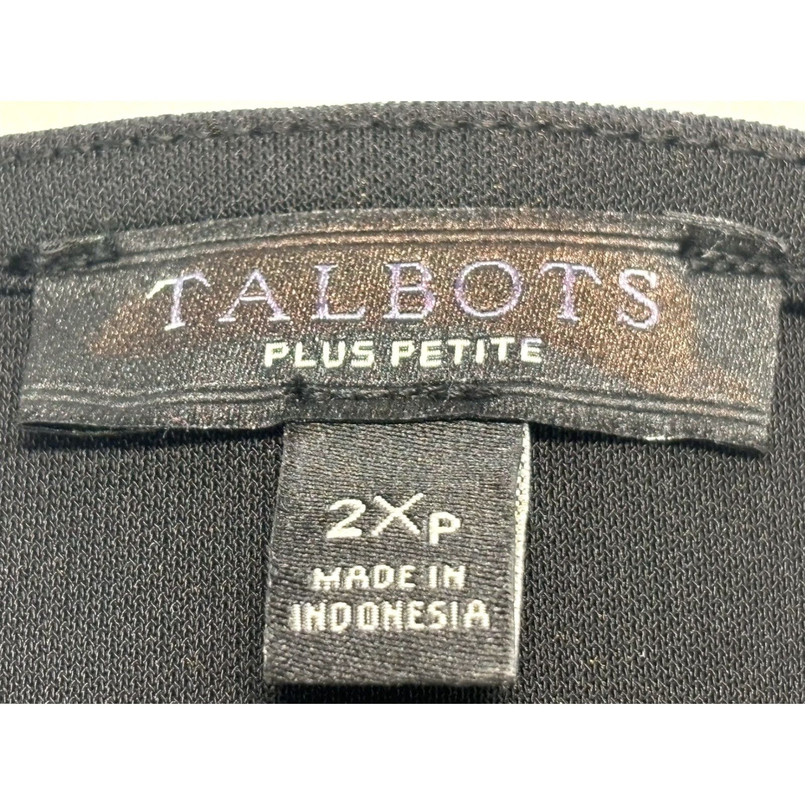 Talbots Talbots NEW! Black Faux Wrap Top Shirt 2XP Plus Petites Long Sleeve V-Neck Pants? Size XXL / US 16-18 / IT 52-54 - 6 Thumbnail