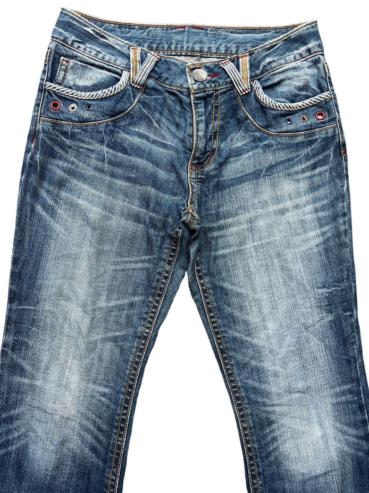 Japanese Brand Flare Copper Smith Distressed Wideleg Denim Jeans 32x33 Size US 32 / EU 48 - 6 Thumbnail