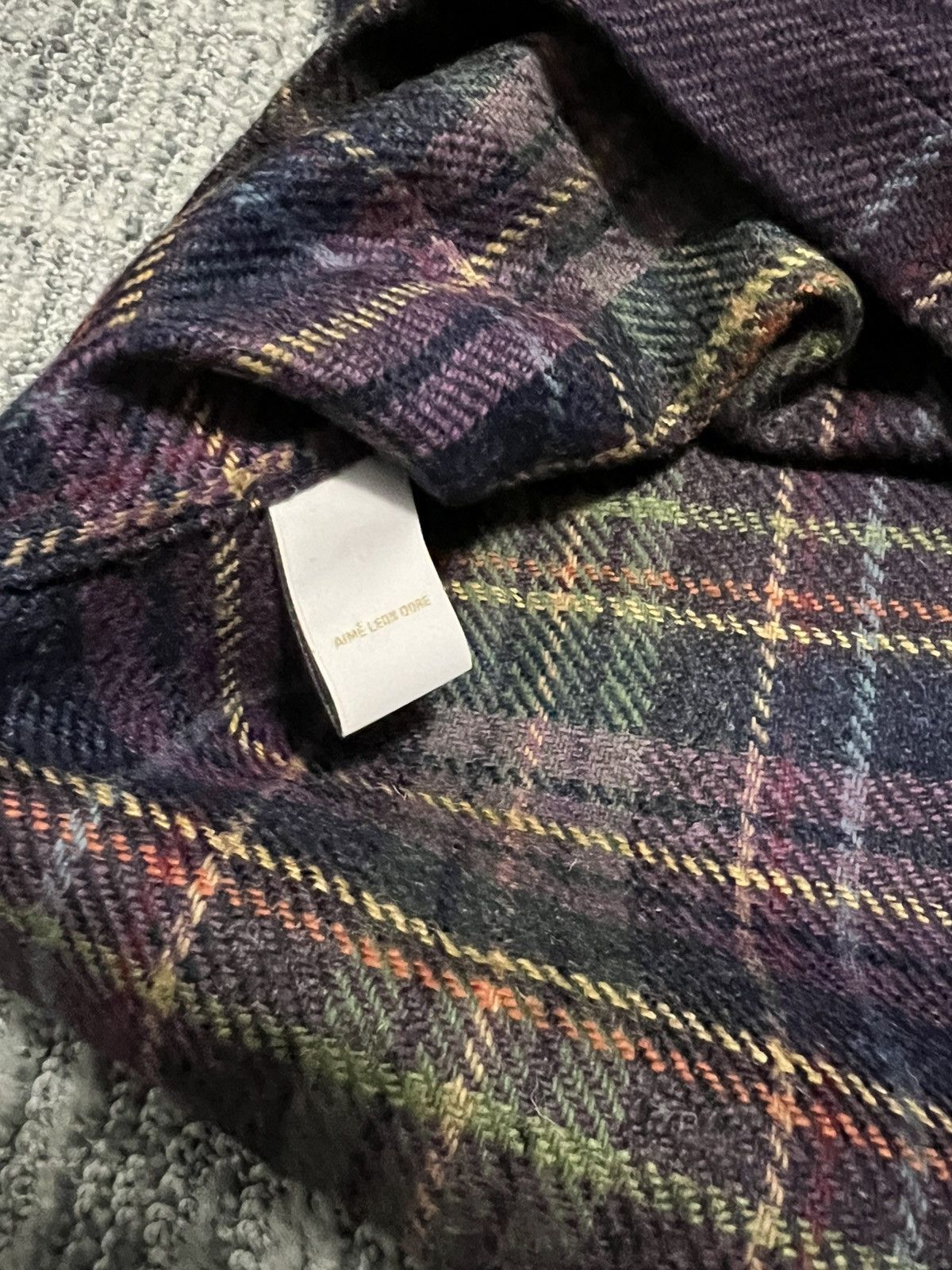 Aime Leon Dore Aime Leon Dore Wool Flannel Camp Collar Plaid Purple Sz Med Size US M / EU 48-50 / 2 - 7 Thumbnail