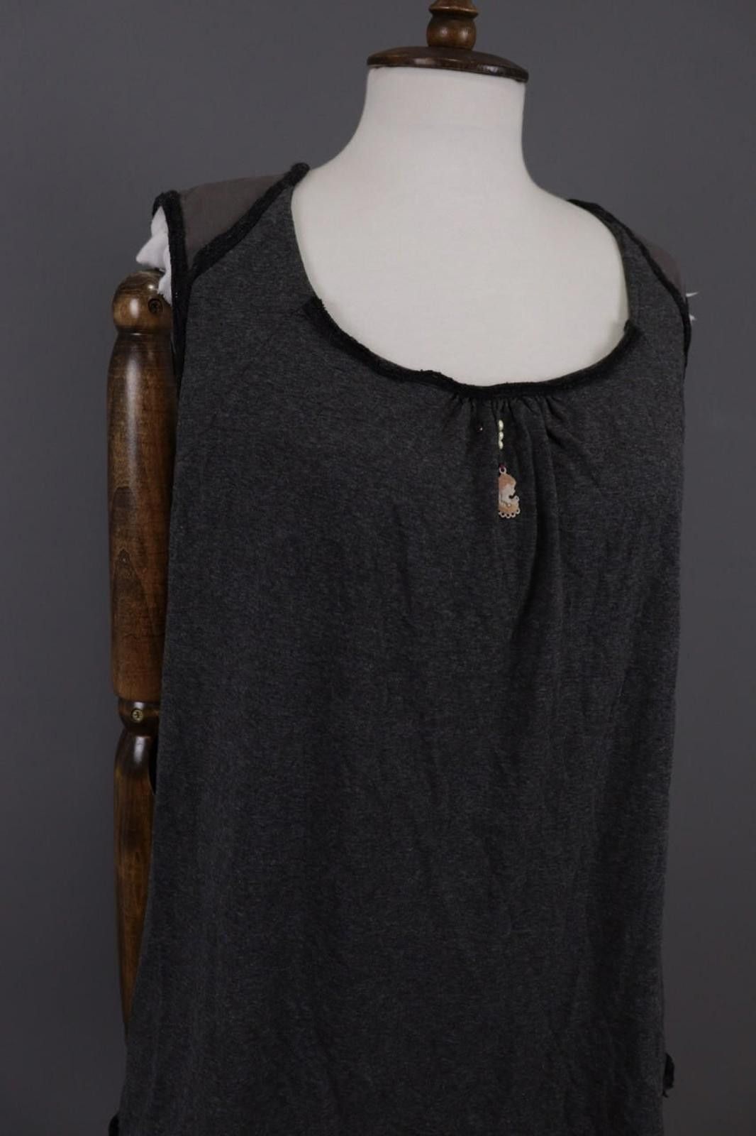 Designer Elisa Cavaletti Gray Summer Shirt Blose Size 2XL / XXL Size XXL / US 16-18 / IT 52-54 - 5 Thumbnail