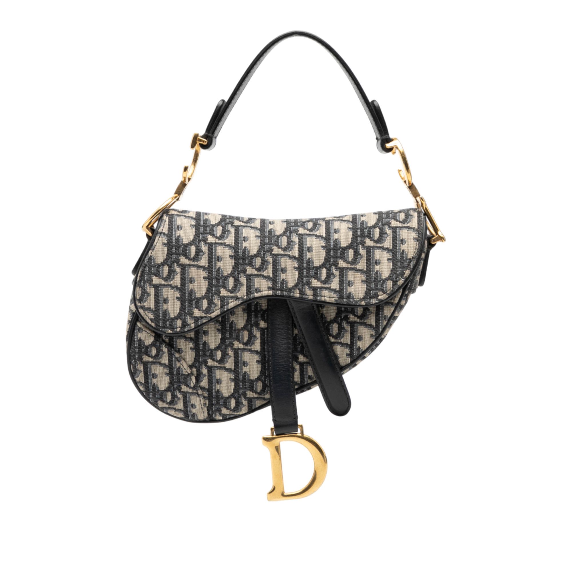 Dior Dior Mini Oblique Canvas Saddle Bag Size ONE SIZE - 1 Thumbnail