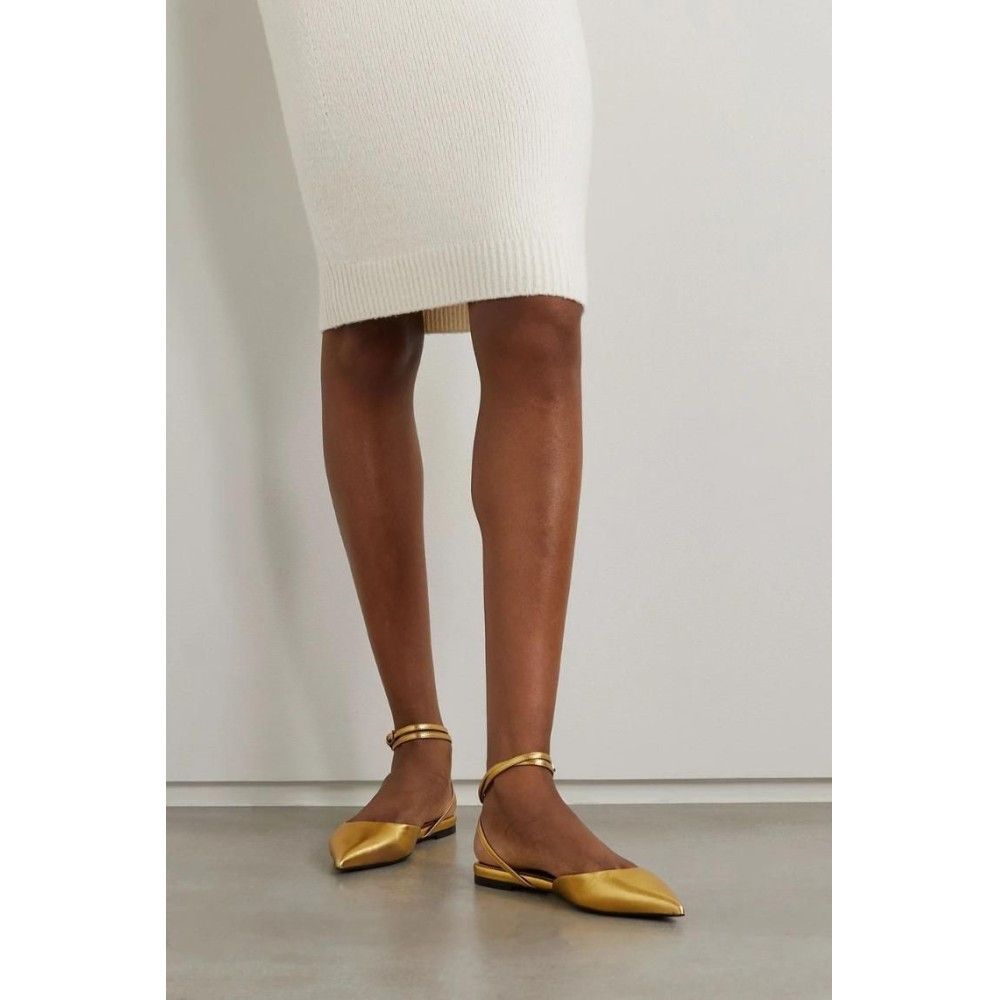 Tom Ford o1loc1c0924 W2963 Ballerinas Flats in Gold Size US 8 / IT 38 - 2 Thumbnail