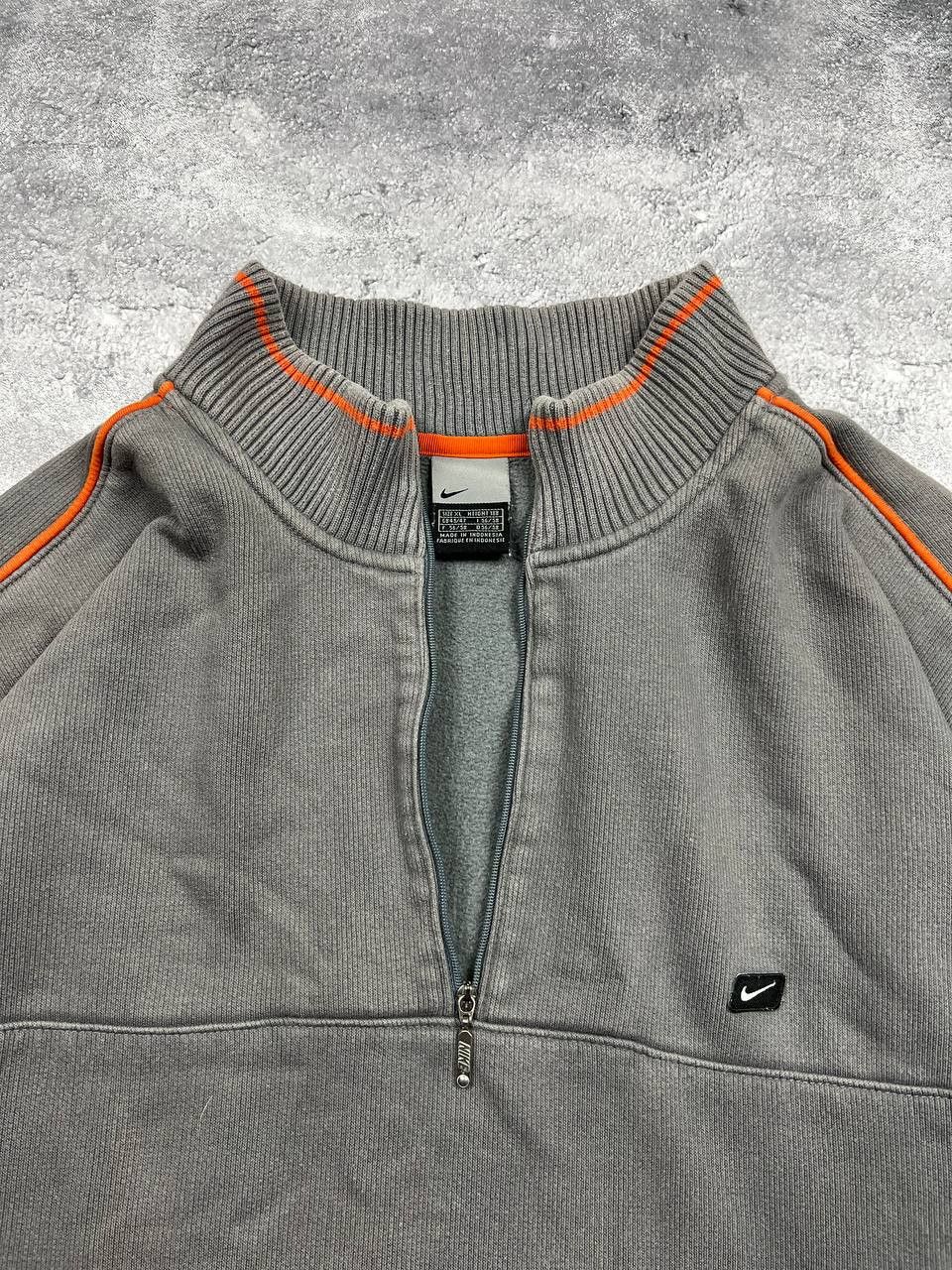 Nike Vintage Nike Zip 1/4 Zip Faded Boxy Japanese Y2K Swoosh Logo Size US XL / EU 56 / 4 - 4 Thumbnail