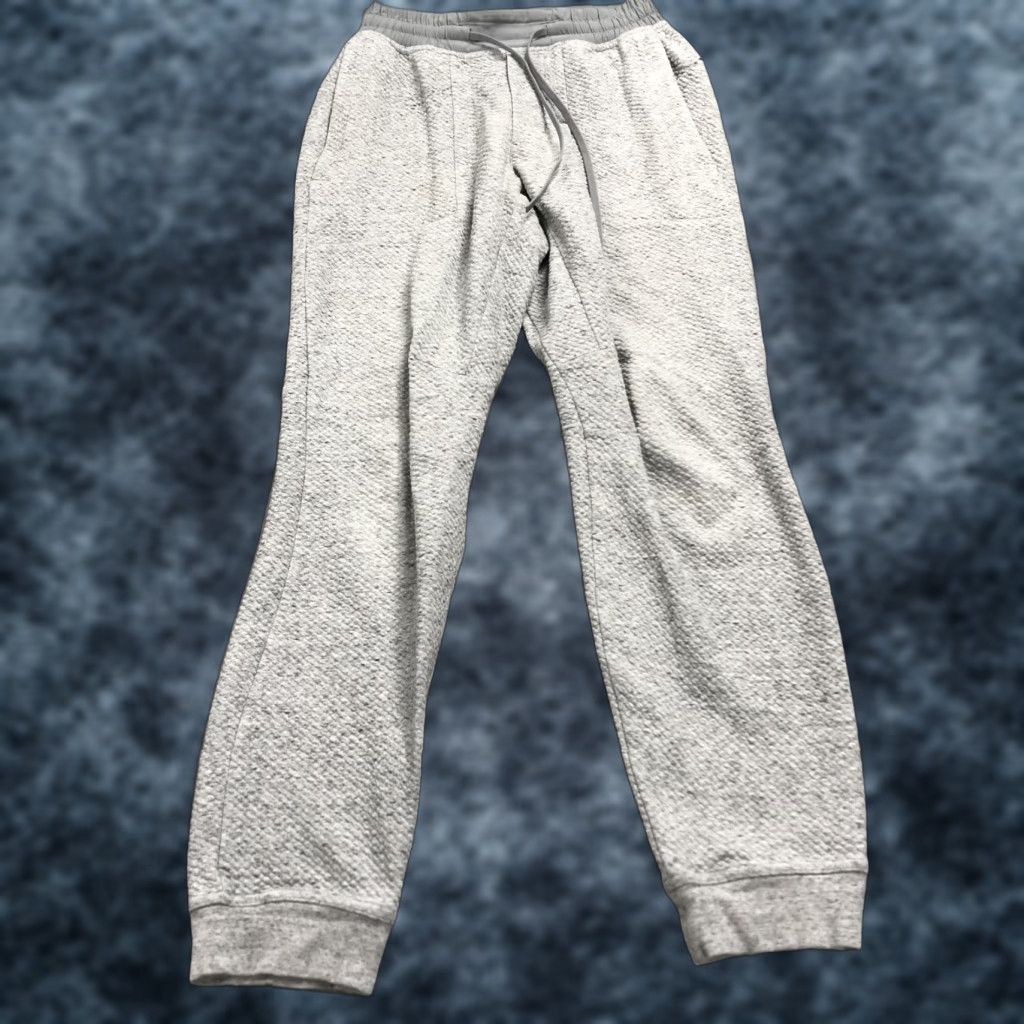 Lululemon Lululemon Joggers Mens XS Gray Heather Double Textured Knit At Ease Sweatpants Size US 27 - 1 Thumbnail