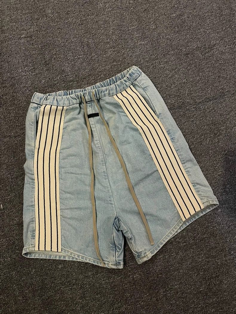 Fear of God Fear of God Streamer striped cropped denim shorts Size US 28 / EU 44 - 1 Thumbnail