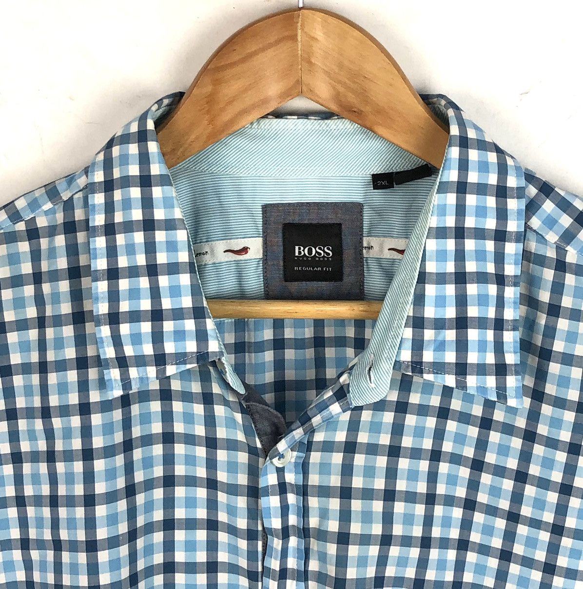 Designer × Hugo Boss × Vintage Classic Hugo Boss button shirt comfy casual slim fit Size US XXL / EU 58 / 5 - 3 Thumbnail
