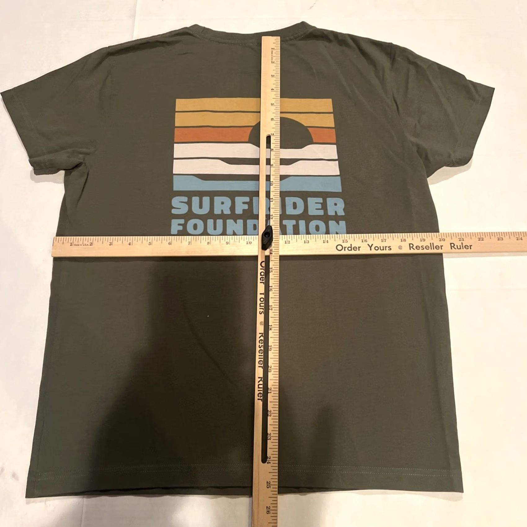 Vintage VINTAGE Surfrider Foundation Pocket Shirt Womens Medium Rainbow Sunset Logo Official Green Crew Neck Pocket Shirt Women M Rainbow Sunset Logo Official Size M / US 6-8 / IT 42-44 - 7 Thumbnail
