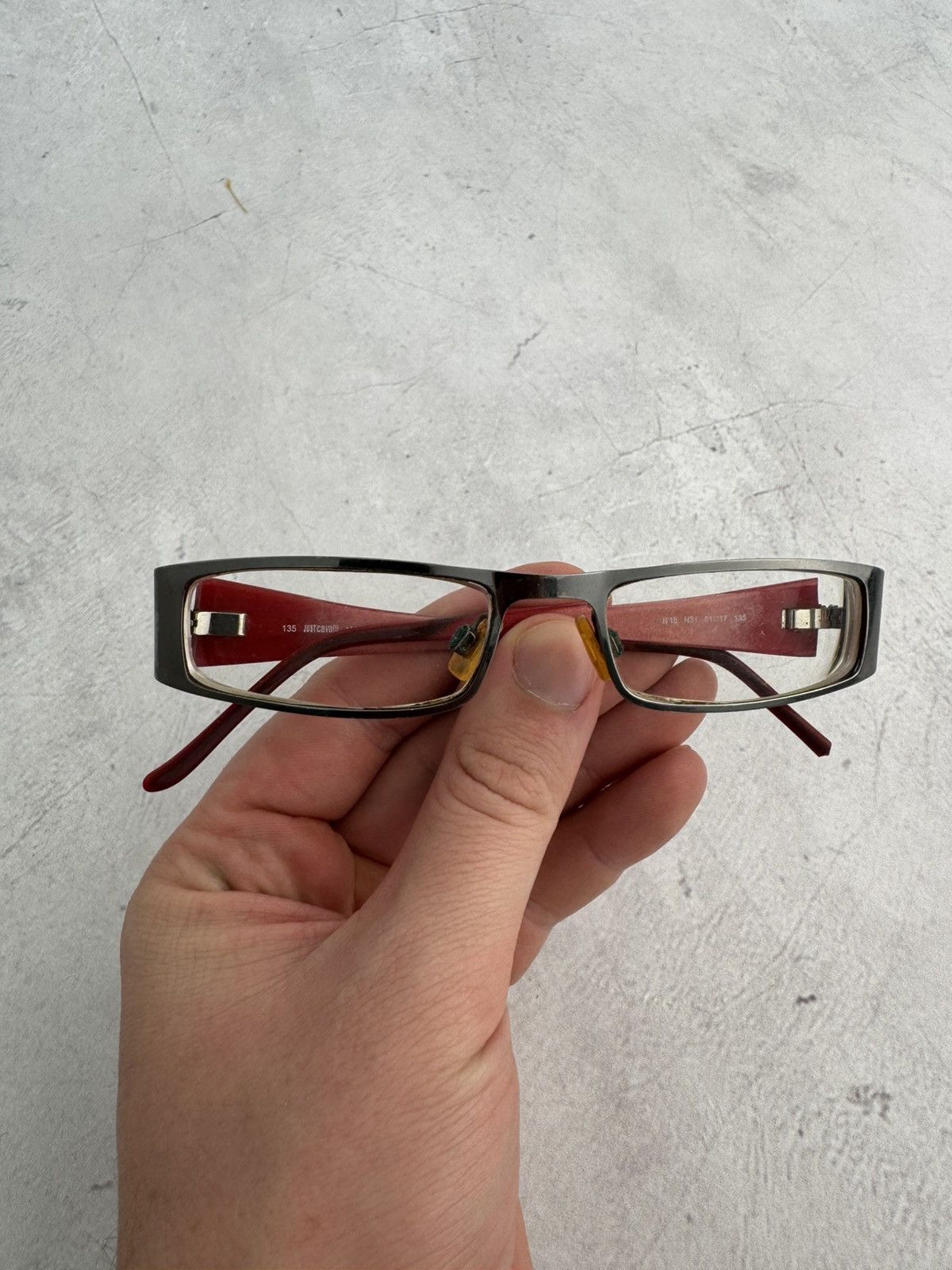 Just Cavalli Just Cavalli Eyeglasses Frame Made in Italy Red Rectangular Size ONE SIZE - 9 Thumbnail