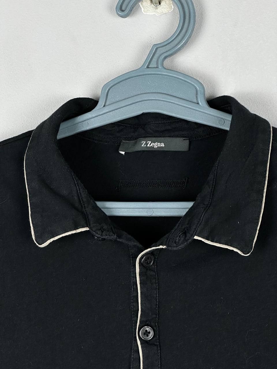 Z Zegna Z Zegna Luxury Black Cotton Polo Shirt Size US XXL / EU 58 / 5 - 4 Thumbnail