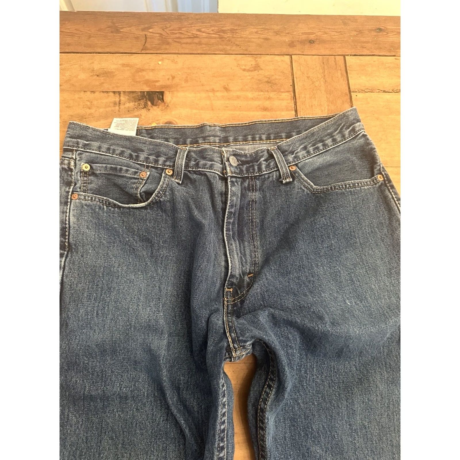 Levi's Levi's 505 Jeans Mens 36x34" Blue Denim Straight Regular Fit Red Tab Pants Shirt? Size US 36 / EU 52 - 5 Thumbnail