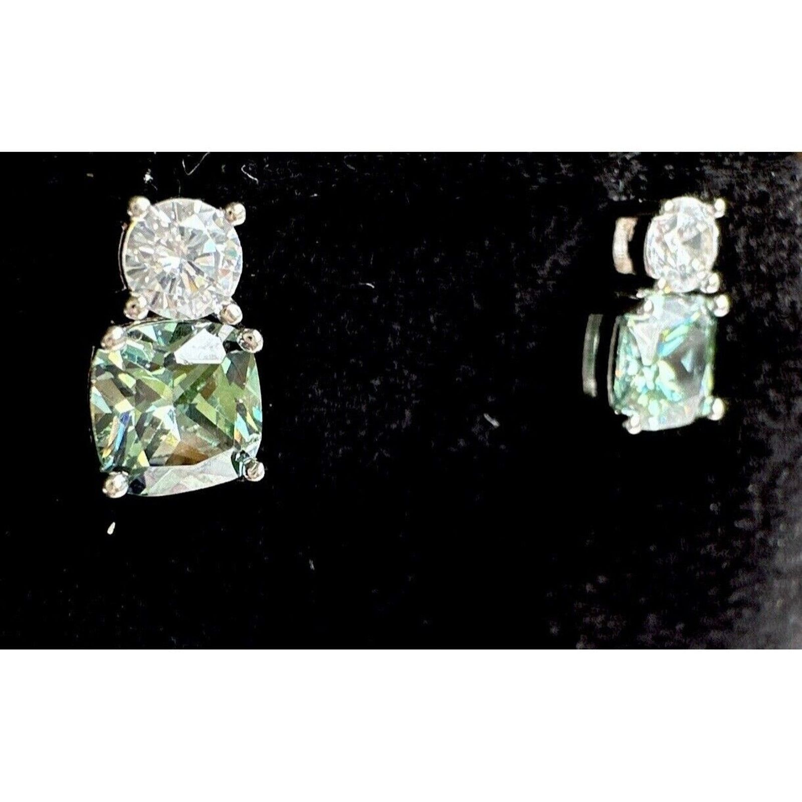 Other Cushion Cut 2.3ct Green Sapphire & Diamond .925 Silver Lab Size ONE SIZE - 5 Thumbnail