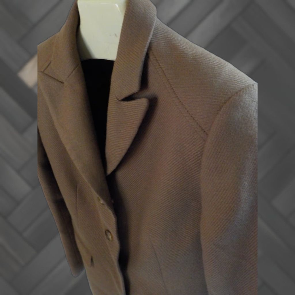 Vintage BERNARD ZINS PARIS 3 Button Blazer Wool Chestnut Made in France SZ 6 Women's Velvet Lined 100% Wool Paris Theme Blazer Size M / US 6-8 / IT 42-44 - 1 Preview