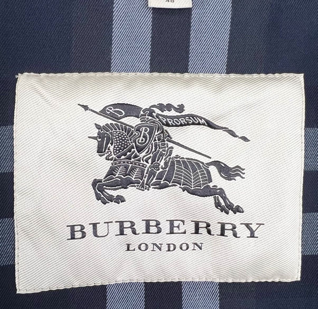 Burberry Burberry Navy Collared Cotton Long Sleeve Trench Coat K12 Size US M / EU 48-50 / 2 - 4 Thumbnail