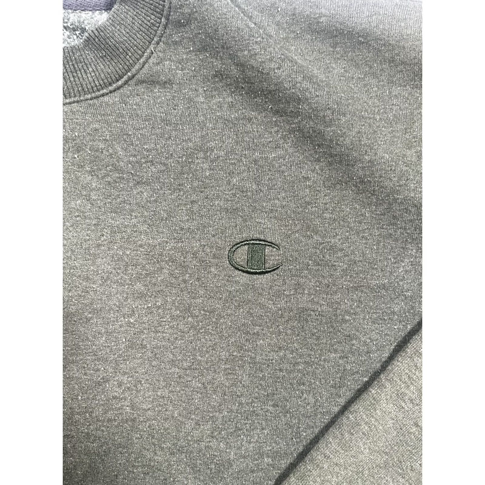 Champion Champion Sweatshirt Mens XL Green Fleece Crewneck Pullover with Embroidered Logo - ECO Authentic Crew Neck, Long Sleeve, Tag: Champion C Logo Size US XL / EU 56 / 4 - 4 Thumbnail