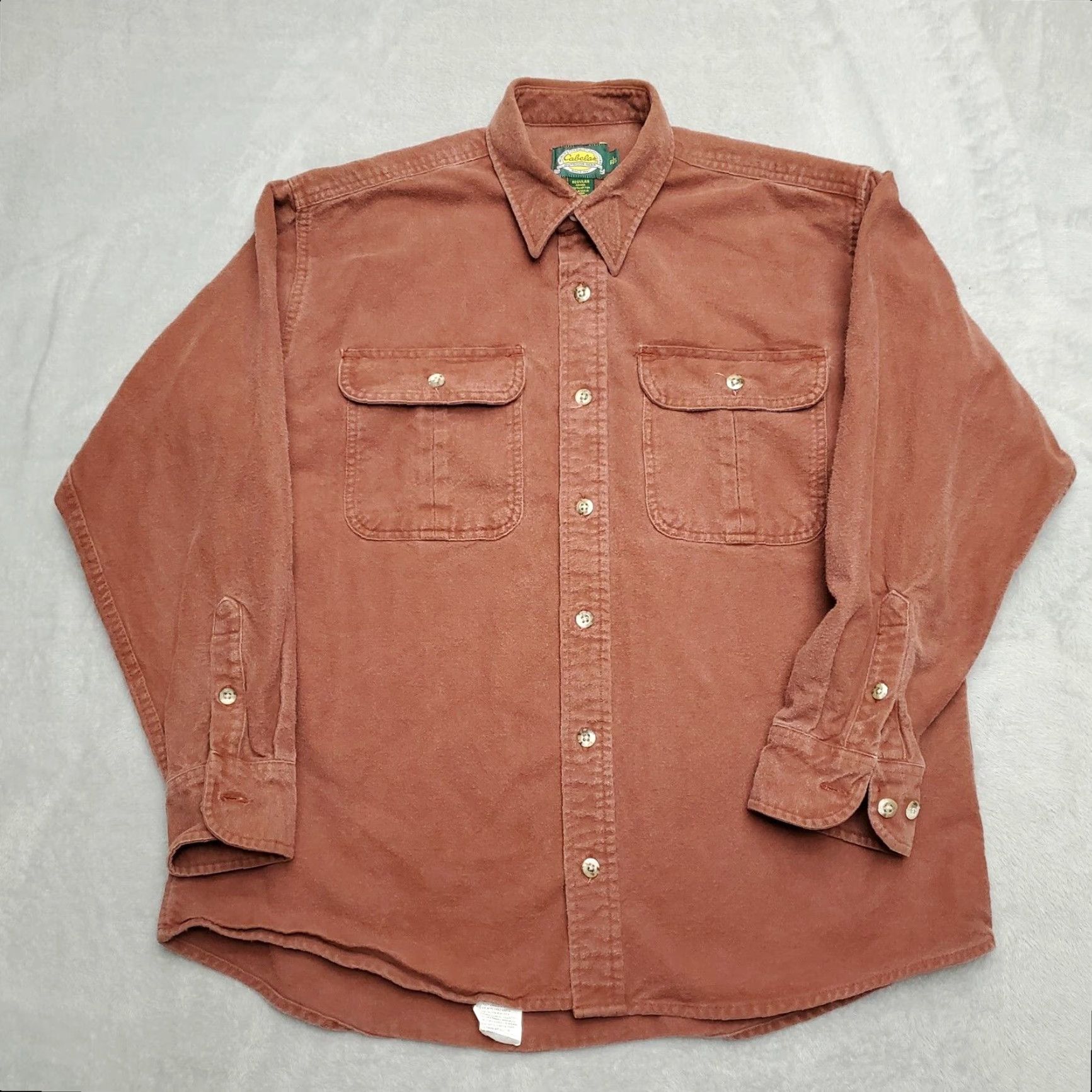 Vintage VINTAGE Cabela's Chamois Shirt Men L Red Flannel Heavyweight Button-Up Long Sleeve Casual Outdoor Cotton Logo: N/A Size US L / EU 52-54 / 3 - 2 Thumbnail