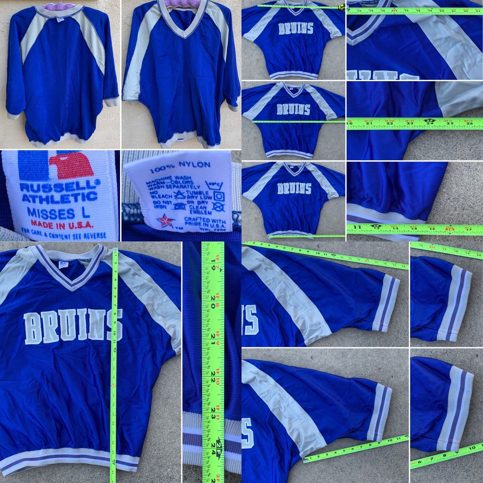 Russell Athletic Vintage Bruins Football Jersey Misses L Made In USA 80s 90s Dolman Sleeves Size L / US 10 / IT 46 - 8 Thumbnail