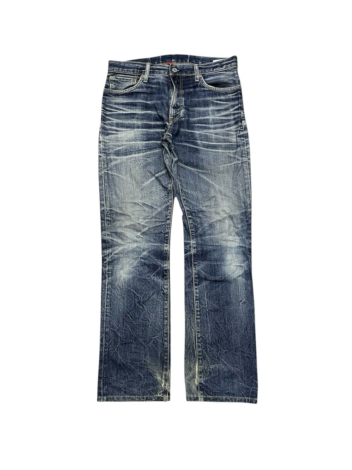 Uniqlo 2000s UNIQLO S002 WASHABLE DENIM JEANS RARE DESIGN Size US 32 / EU 48 - 2 Thumbnail