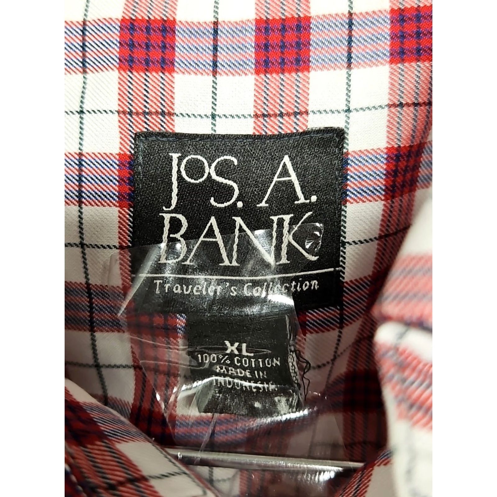 Jos. A. Bank Jos A Bank Traveler’s Collection Plaid Button Down Shirt Men’s XL 100% Cotton Red Plaid Button-Up Adult Men Size US XL / EU 56 / 4 - 4 Thumbnail
