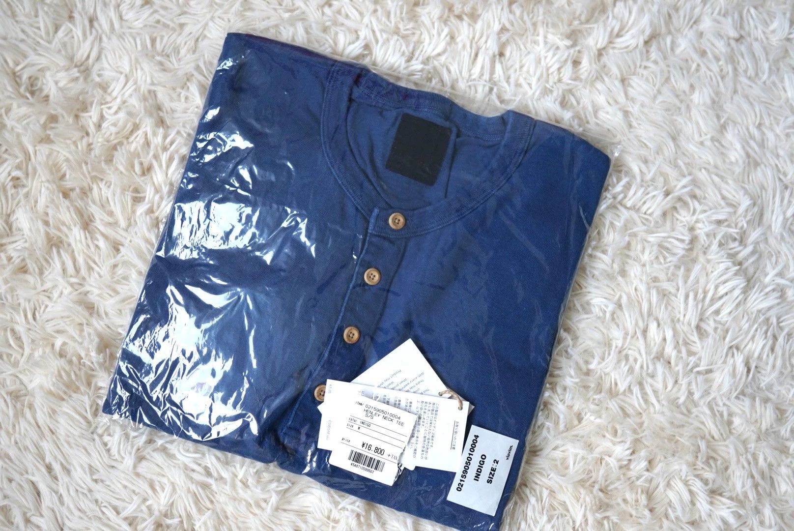 Visvim visvim ict short sleeve indigo henley neck tee S SS Size US M / EU 48-50 / 2 - 1 Thumbnail