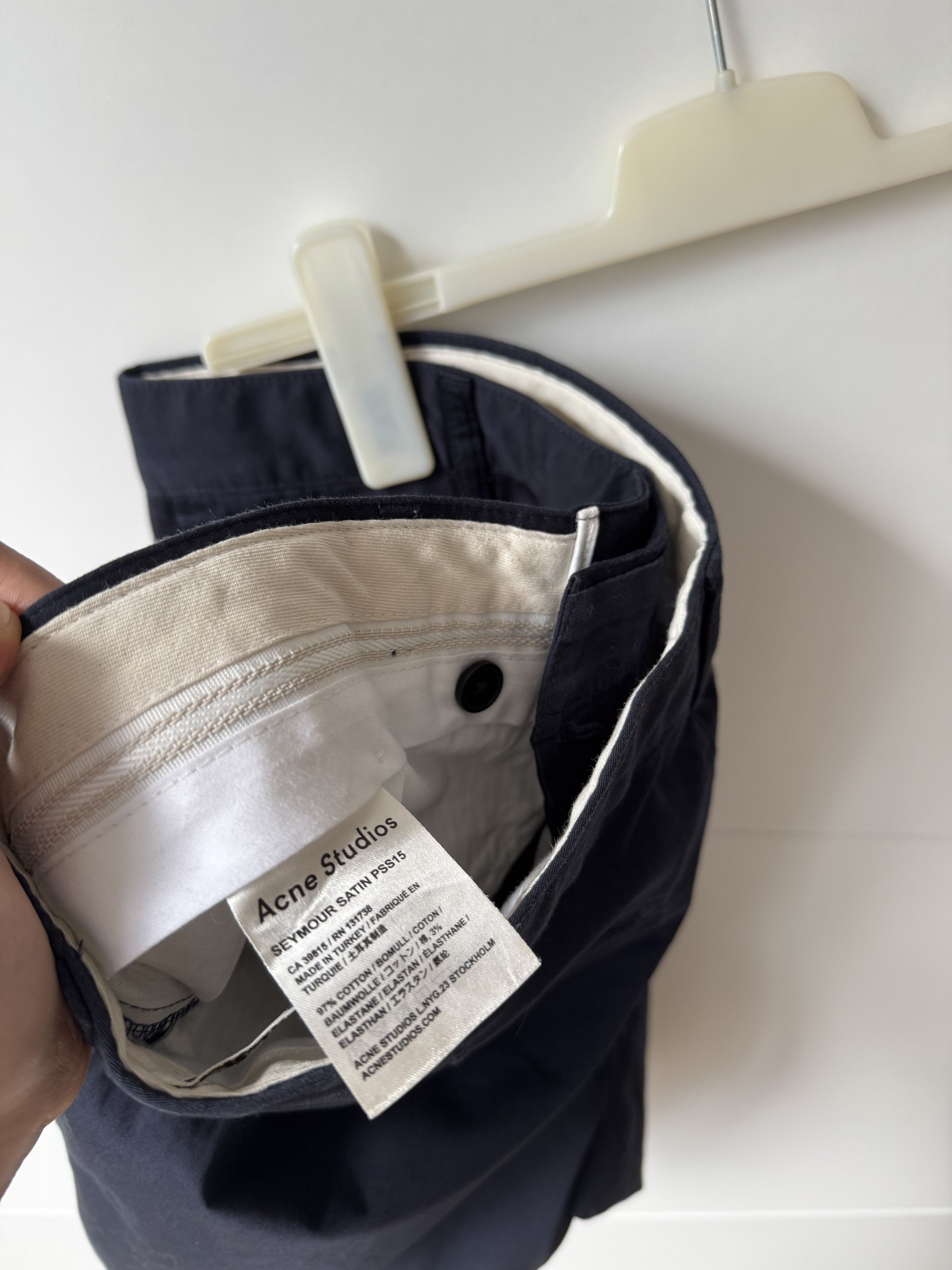Acne Studios [48] Seymour Satin Shorts in Navy (SS15) Size US 30 / EU 46 - 6 Thumbnail