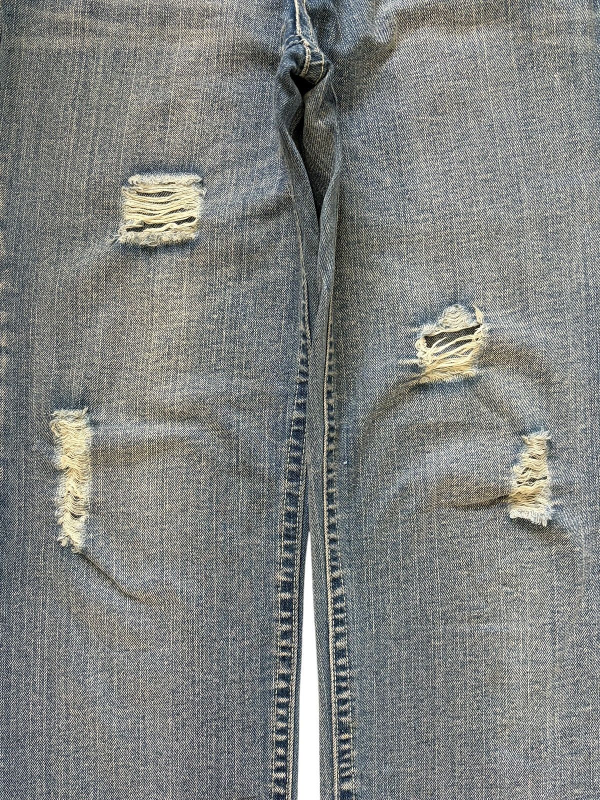 Ksubi Vintage Japanese Brand Double Waist Distress Jeans Size 31" - 3 Thumbnail