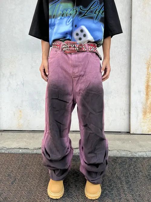 VIBE Deep Dye Purple Straight Denim Jeans Size US 30 / EU 46 - 4 Thumbnail