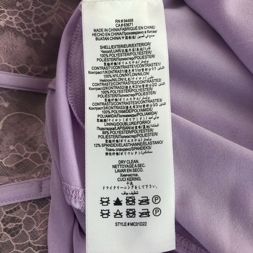 Bcbgmaxazria BCBG Max Azria Corset Gown 3D Floral Lace Sheer Pink Lilac 6 Size M / US 6-8 / IT 42-44 - 15 Thumbnail