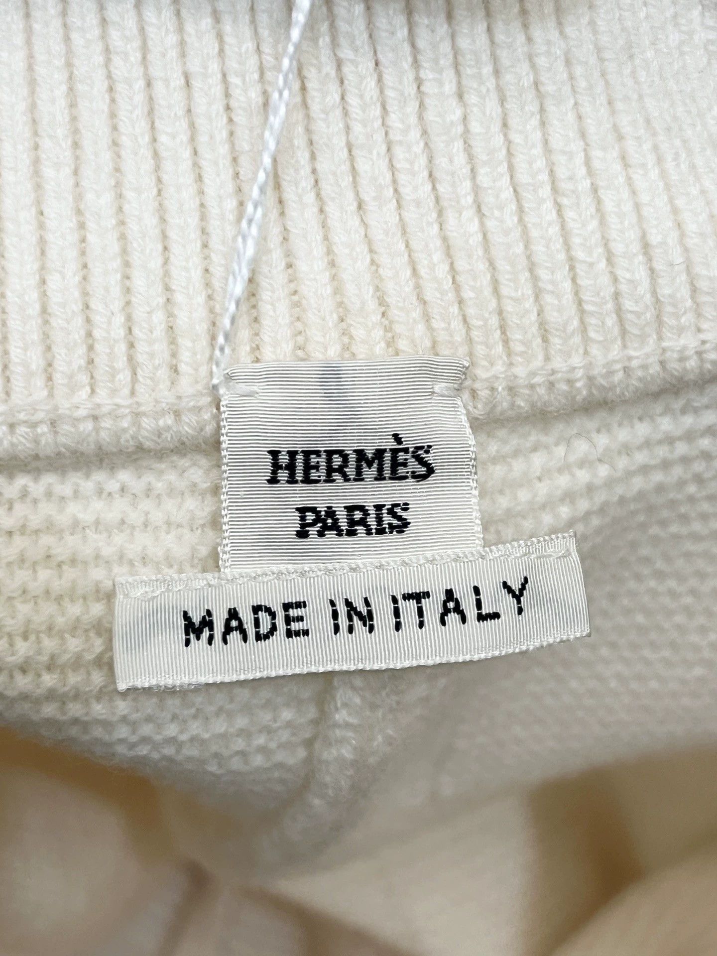 Hermes Hermes white H all over print wool straight leg pants 34 Size 25" / US 0 / IT 36 - 3 Thumbnail