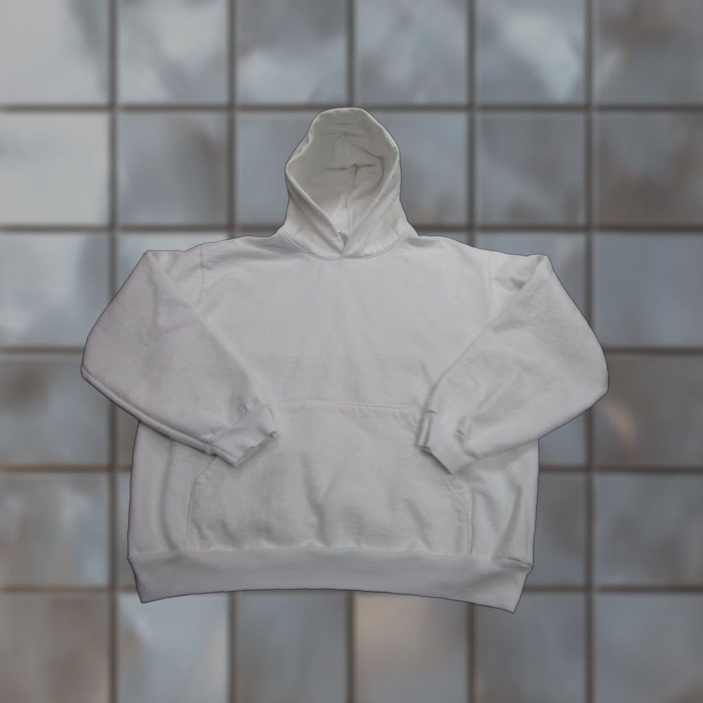 Los Angeles Apparel Hoodie Mens XL White Heavy Oversized USA 14oz Baggy SPOTS
