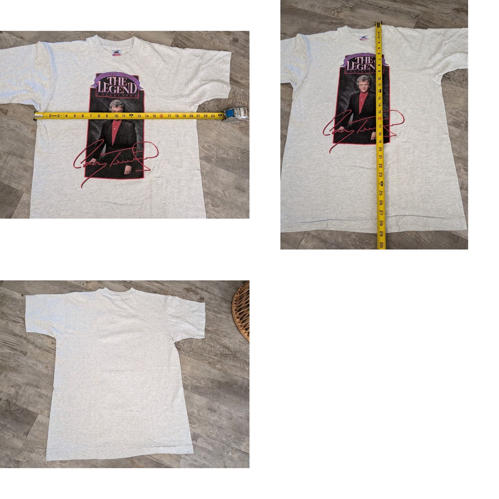 Fruit Of The Loom VINTAGE Conway Twitty The Legend Tee Shirt Gray L US Made 90s Single Stitch Country Music Mens T-Shirt Size US L / EU 52-54 / 3 - 8 Thumbnail