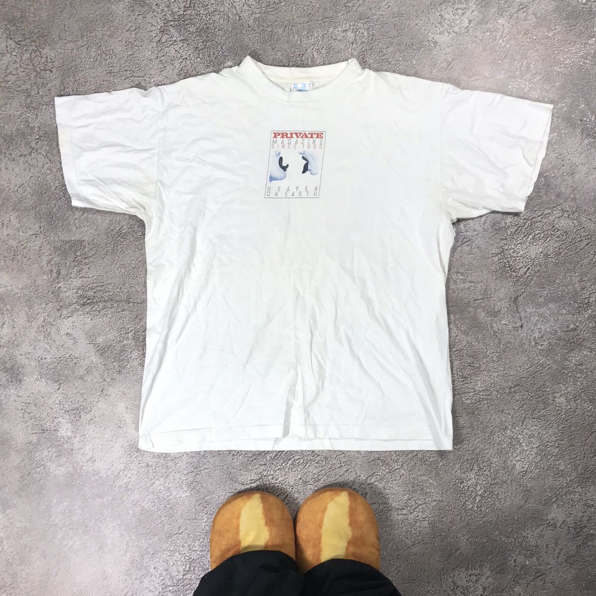 Vintage Vintage Y2K Graphic Tee Private Heaven Sun Faded Indie XL Size US XL / EU 56 / 4 - 1 Thumbnail