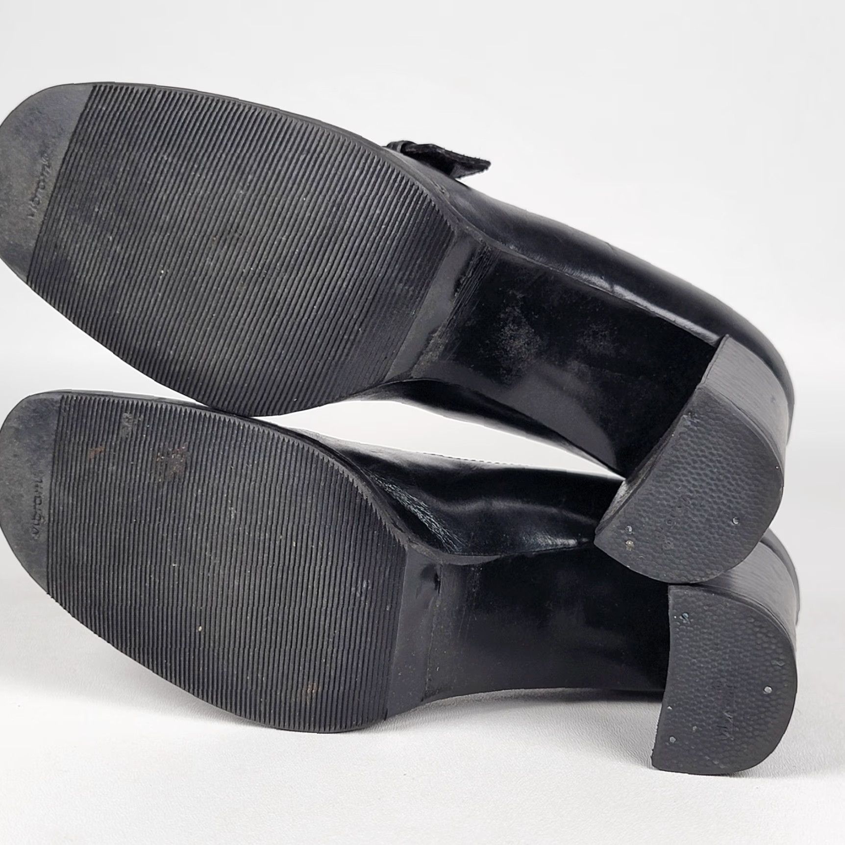 Franco Sarto Franco Sarto Black Leather Pumps w/ Silver Buckle, Block Heel Women's 6M Shoes Pump Size US 4 / IT 34 - 7 Thumbnail