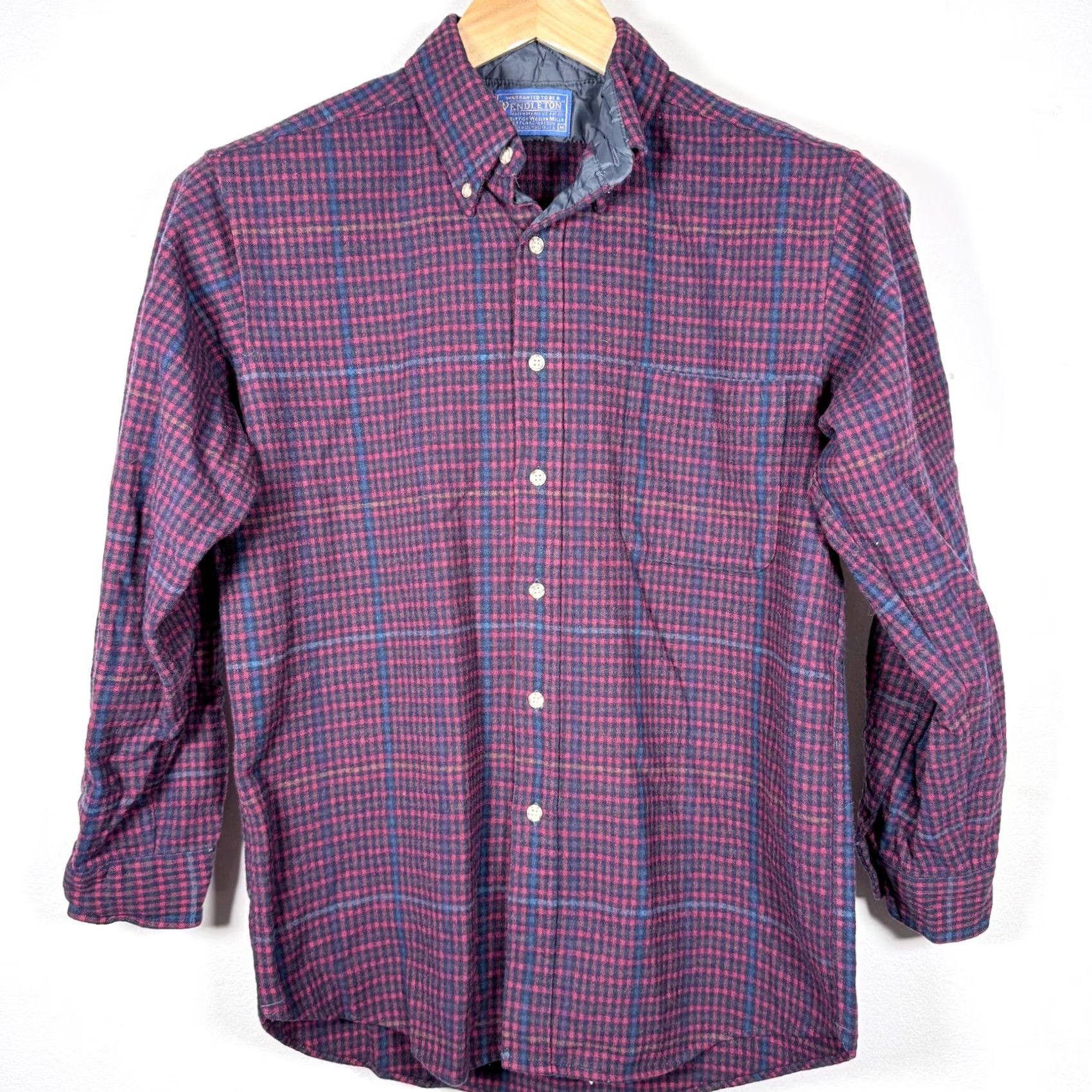 Pendleton Pendleton Shirt Red Plaid Button-Down Long Sleeve USA Made - Medium Mens Size US M / EU 48-50 / 2 - 2 Thumbnail