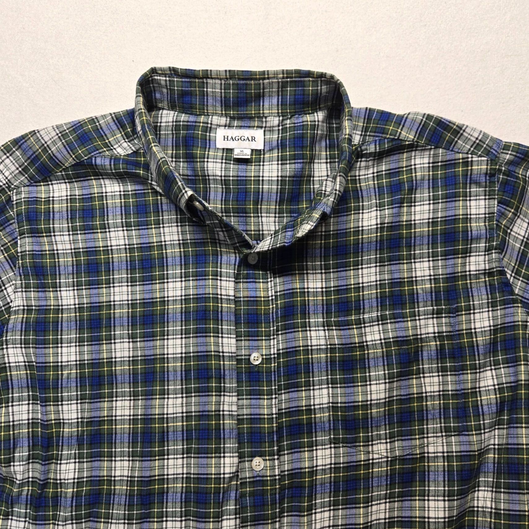 Haggar Haggar Shirt Button-Down Plaid Long Sleeve Multicolor 100% Cotton XL Mens Size US XL / EU 56 / 4 - 2 Thumbnail