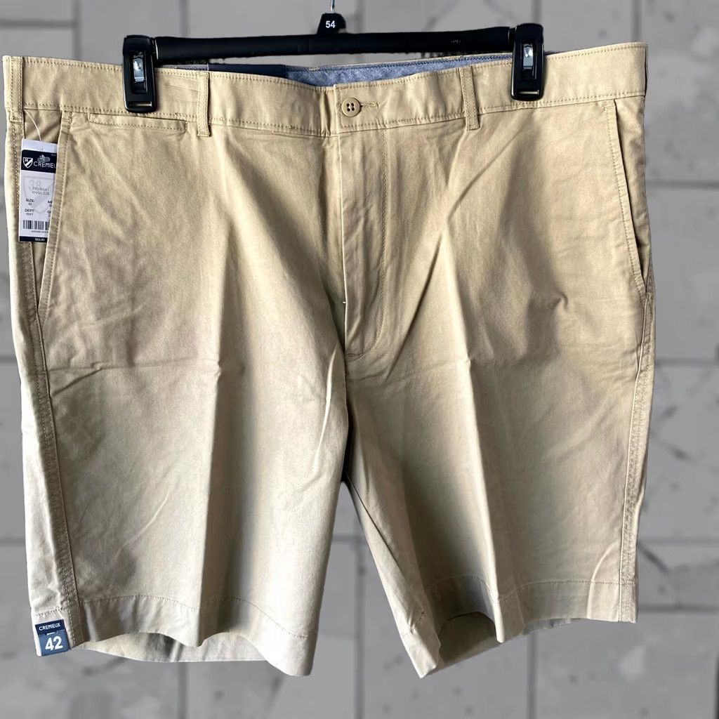 Cremieux Cremieux Shorts Mens 42 Beige Khaki Chino Brown Casual Cotton Pockets Madison Size US 42 / EU 58 - 1 Thumbnail