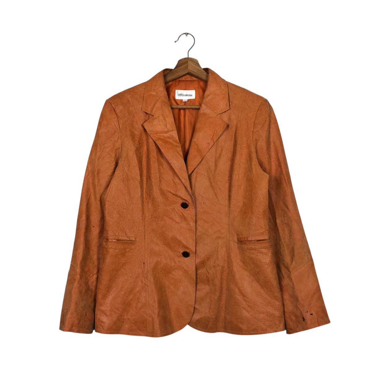 Vintage 📌Vintage Leather Jacket Otto Collection Issey Miyake Size US L / EU 52-54 / 3 - 2 Thumbnail
