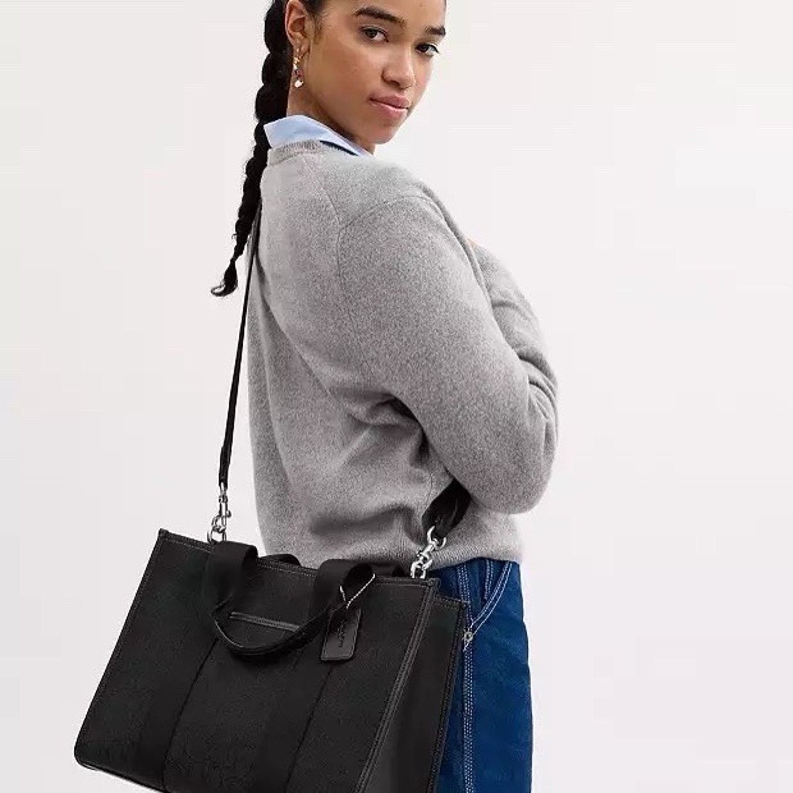 Coach NWT Coach CY368 Smith Tote Bag Signature Crossbody Black Size ONE SIZE - 11 Thumbnail