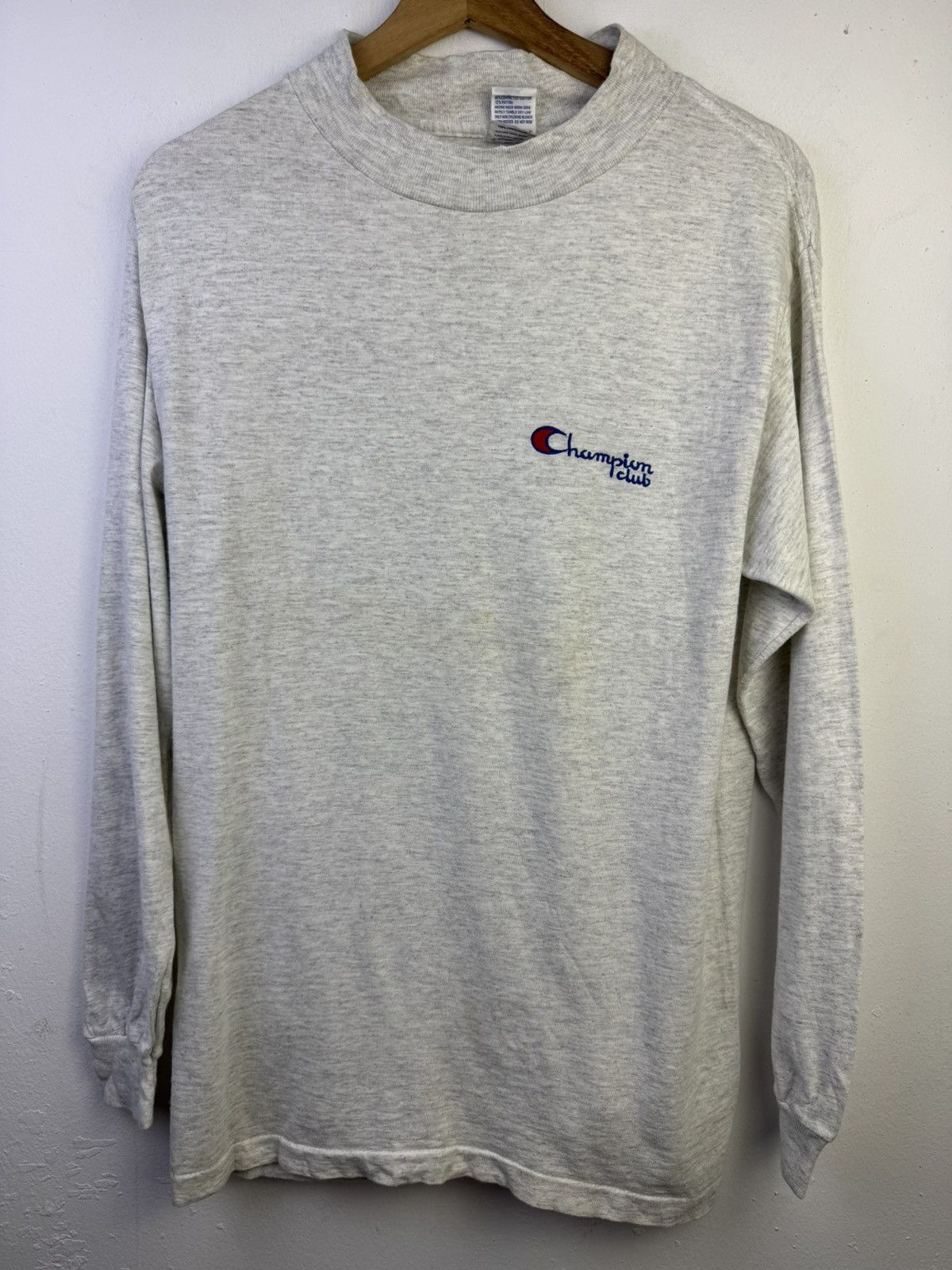 Champion vintage gray 90's Champion long-sleeve crewneck t-shirt Size US M / EU 48-50 / 2 - 1 Thumbnail