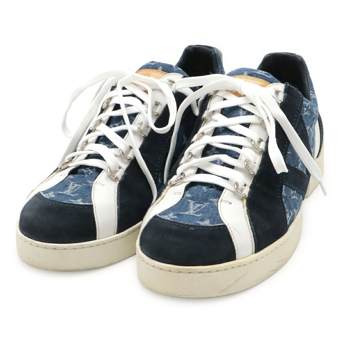 Louis Vuitton Louis Vuitton Louis Vuitton Monogram Denim Sneakers Textile Shoes DUTY FREE for USA Size ONE SIZE - 1 Thumbnail