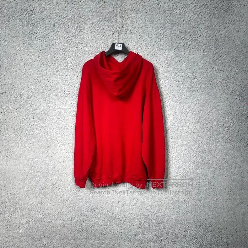 Balenciaga Balenciaga Red double lock button logo print hooded sweats Size US M / EU 48-50 / 2 - 4 Thumbnail
