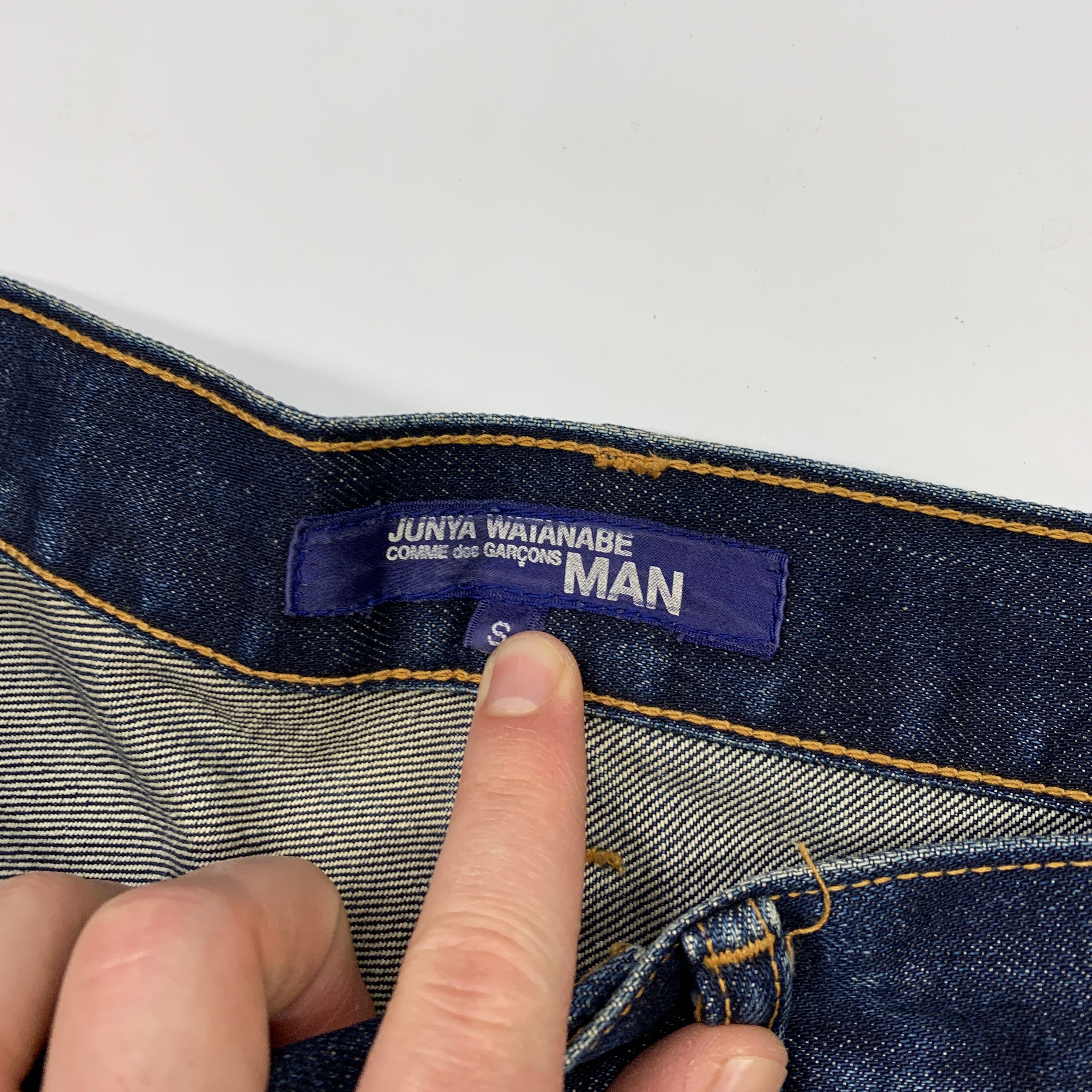 Comme des Garcons × Junya Watanabe 2002 Motorcycle Patch Denim Jeans Size US 31 - 6 Thumbnail