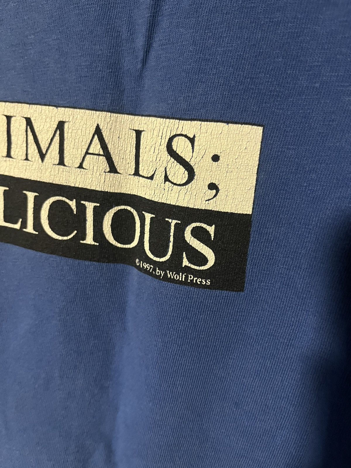 Hanes Vintage 90’s I love Animals their delicious humor tee Size US XL / EU 56 / 4 - 10 Thumbnail