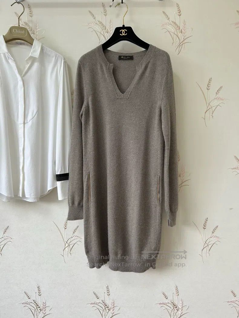 Loro Piana Loro Piana Marron color cashmere knitted dress Size XS / US 0-2 / IT 36-38 - 2 Thumbnail